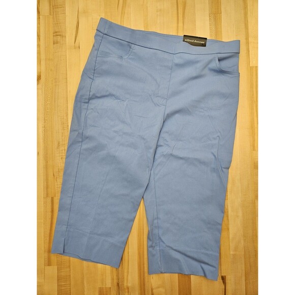NWT Alfred Dunner Super Stretch Women's Allure Capri Pants 16 Blue $54 MSRP - Picture 2 of 6